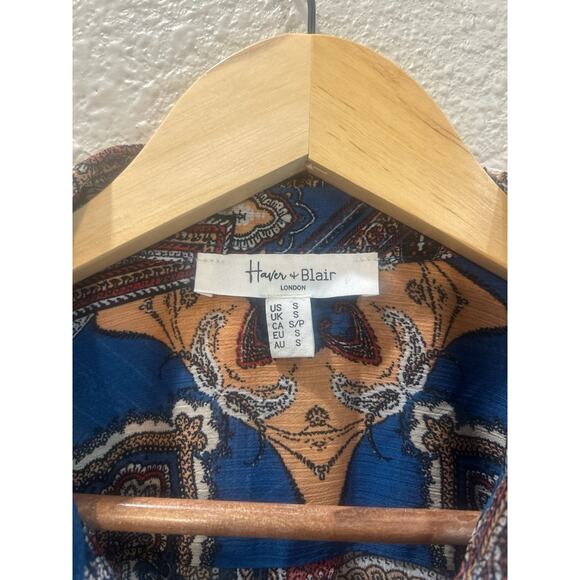 Haven and Blair London Vintage - Paisley Button Down Tunic Shirt Size Small - Picture 2 of 9